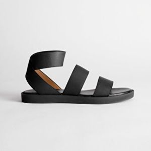 Black Elastic Strap sandals &other stories